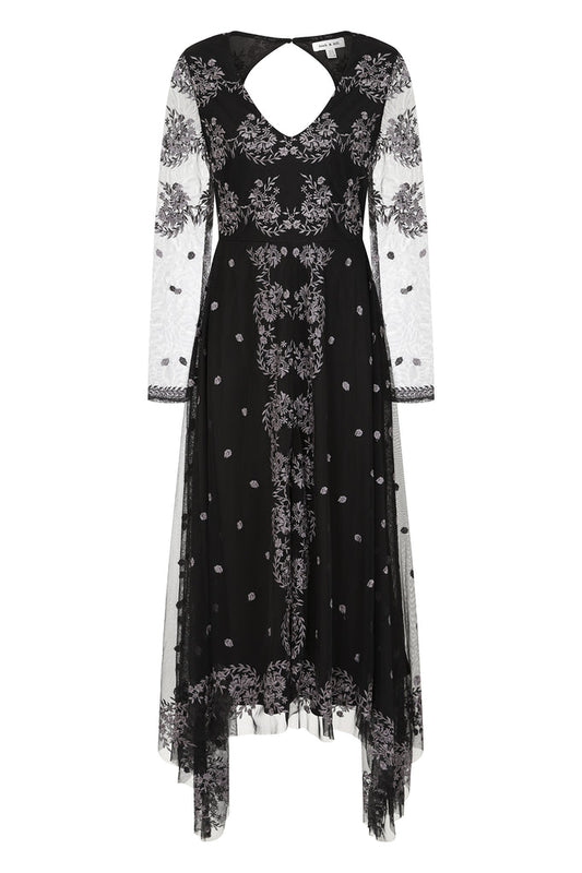 Embroidered Hanky Hem Dress